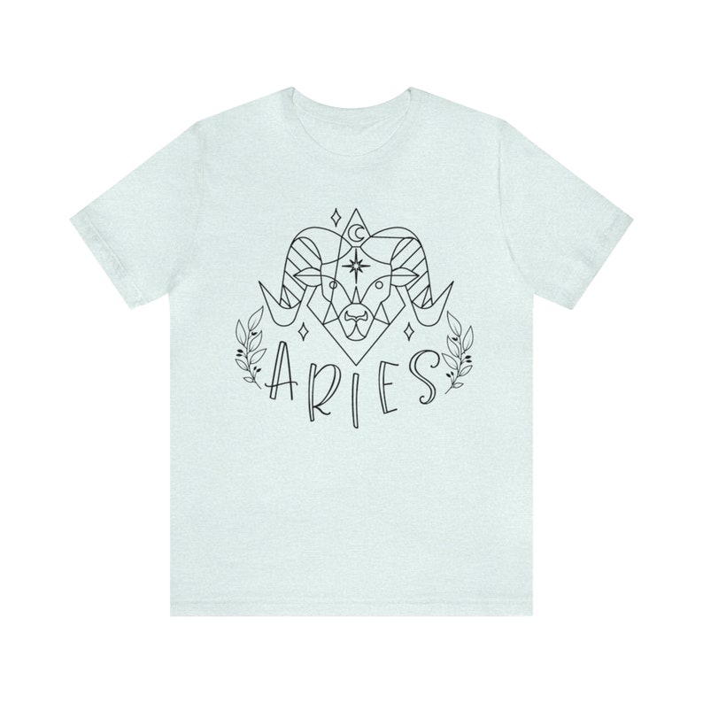 Aries, Camiseta Aries, Camisa del Horóscopo, Camisa de Astrología, Camiseta de Manga Corta Jersey imagen 2
