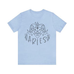 Aries, Camiseta Aries, Camisa del Horóscopo, Camisa de Astrología, Camiseta de Manga Corta Jersey imagen 5