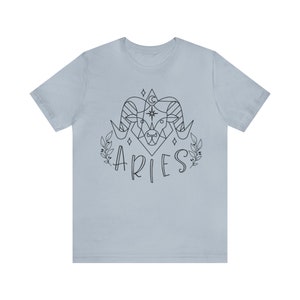 Aries, Camiseta Aries, Camisa del Horóscopo, Camisa de Astrología, Camiseta de Manga Corta Jersey imagen 6