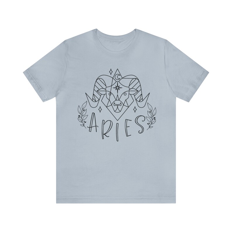 Aries, Camiseta Aries, Camisa del Horóscopo, Camisa de Astrología, Camiseta de Manga Corta Jersey imagen 6