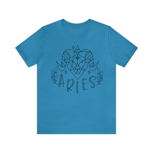 Aries, Camiseta Aries, Camisa del Horóscopo, Camisa de Astrología, Camiseta de Manga Corta Jersey imagen 4