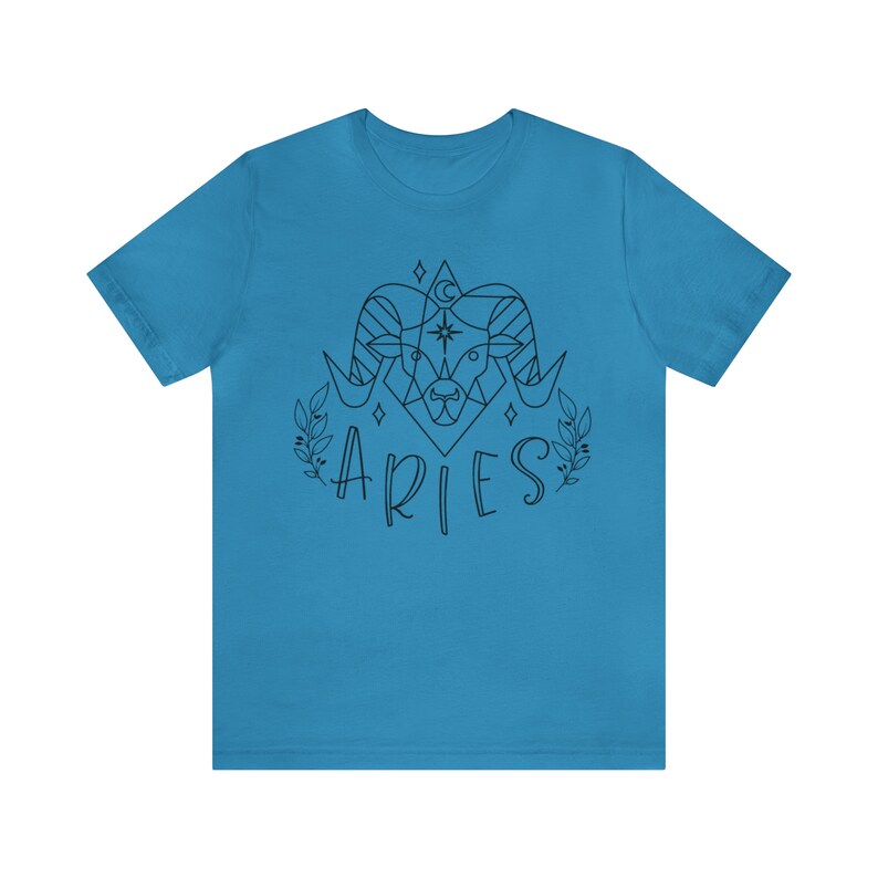 Aries, Camiseta Aries, Camisa del Horóscopo, Camisa de Astrología, Camiseta de Manga Corta Jersey imagen 4