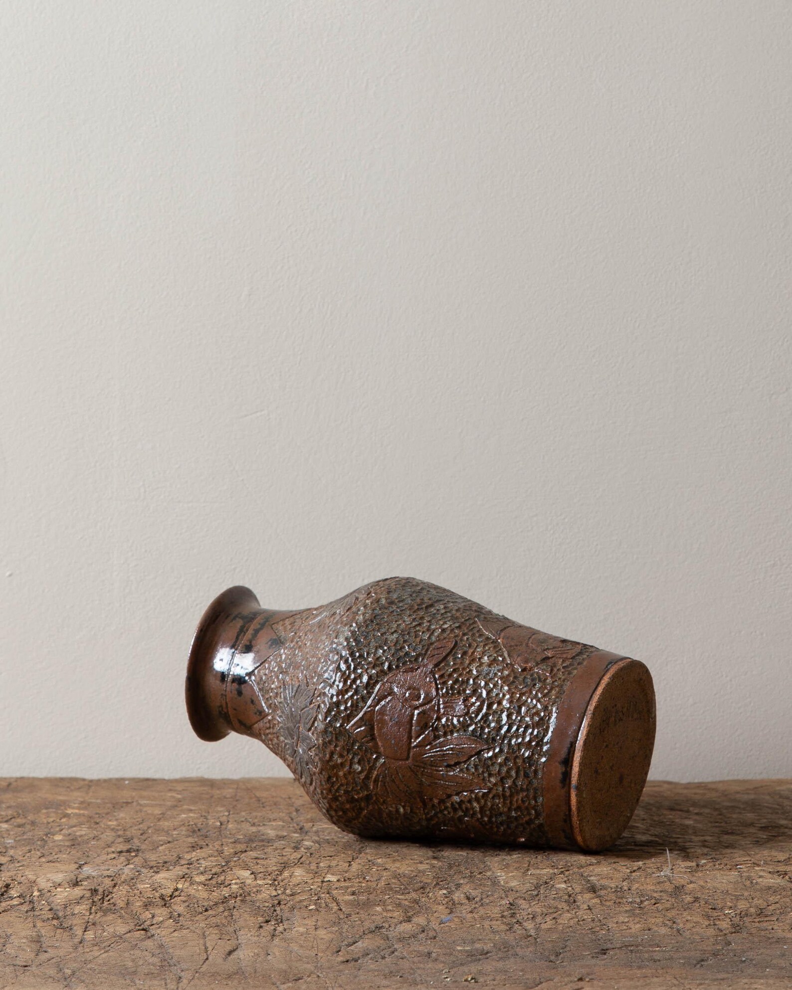 Vintage Studio Pottery Vase W/ Fish Design - Etsy