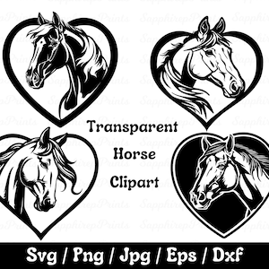 Horse Svg Heart Svg, I love Horses Svg, Horse Head svg, Horse Silhouettes for Cricut, Farm Animal, Horse Lover vector image