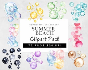 Watercolor Bubble Clipart Bundle, Pastel Bubble & Foam Clipart, Soapy Bubbles Png, Gentle Foam Art for Baby Events, Stationer, Printables