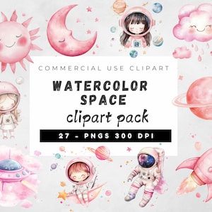 Clipart Spazio Acquerello Png, Clipart Invito Spazio, Clipart Asilo Nido Rosa, Clipart Luna, Pianeta Cipart, Clipart Astronauta, Clipart Razzo