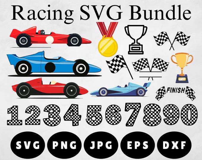 Racing Flag Svg, Png, Checkered Flag Svg, Monogram Trophy Svg, Racing ...