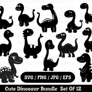 Niedliches Dinosaurier-Svg-Bundle, Dinosaurier-Svg für Cricut, Kinder-Dinosaurier-Svg, Baby-Dinosaurier-Svg, Dinosaurier-Clipart, T-Rex-Svg, Dino-Svg, Dinosaurier-Png