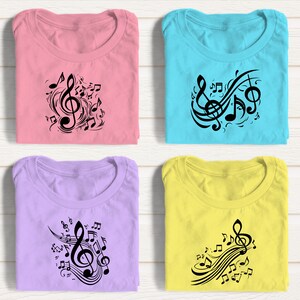 Versatile music-themed vector files for DIY gifts, apparel, and home decor.