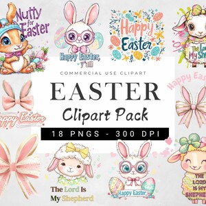 Osterhase Clipart, Frohe Ostern Clipart, Hase Clipart, rosa Schleife Png, Osterkaninchen Png, Kinder Shirt Png, Osterhasen-Shirt Design