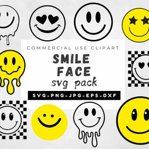 Cara sonriente retro Svg, paquete de Svg de cara sonriente para camisa, Svg de cara sonriente goteante, Svg de cara feliz, Cara sonriente maravillosa Png, Emoji Svg