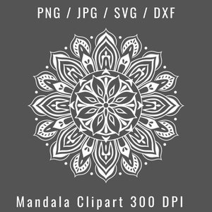Mandala Svg Png, Mandala Svg File For Cricut, Floral Mandala Svg, Mandala Artwork Png, Mandala Digital Download, Mandala Silhouette Svg