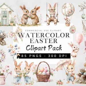 Osterhase Clipart, Osterkorb Clipart, Frühling Hase Clipart, Rosa Schleife Png, Osterkaninchen Png, Kinderzimmer Frühling Clipart, Osterei Png