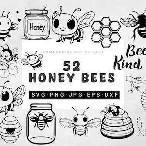 Honingbij SVG bundel, honingbij Png, hommel Svg, Bee Kind Svg, honing Svg, Bee Hive Svg, Bee Svg, decor van de kwekerij, vector, silhouet