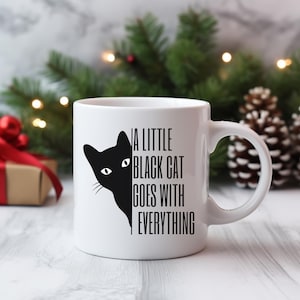 Black Cat Mug, Cat Lover Mug, Gift For Cat Lover, Funny Cats Mug, Custom Mug For Pet Lover, Coffee Mug, Cute Cat Coffee Mugs, Cat Coffee Mug