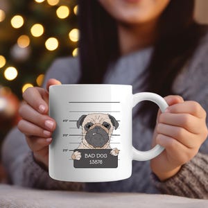 Bad Dog Coffee Mug, Dog Mug, Gifts For Dog Lovers, Dog Lovers Gift Mug, Dog Lovers Gift, Coffee Mugs, Pet Lover Gifts, Pet Owners, Dog Gifts