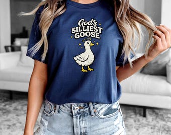 Shirt goden domste gans, shirt grappig gans, shirt dwaze gans, leuke gans cadeau, shirt christelijke humor, retro grafisch T-shirt