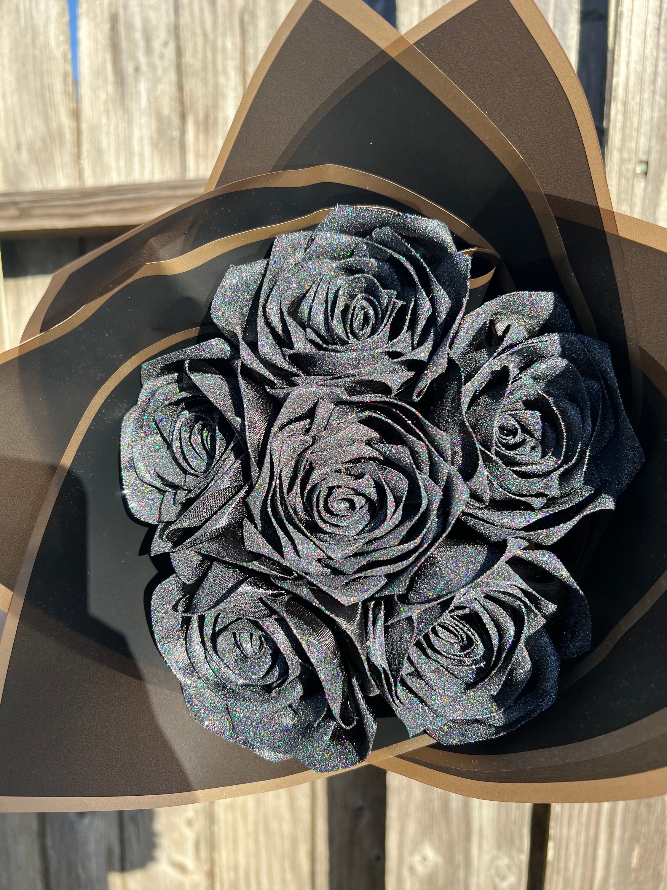 Glitter Forever Roses Bouquet - Etsy