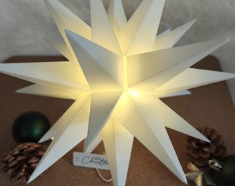 Light-up star with integrated lighting (not included)