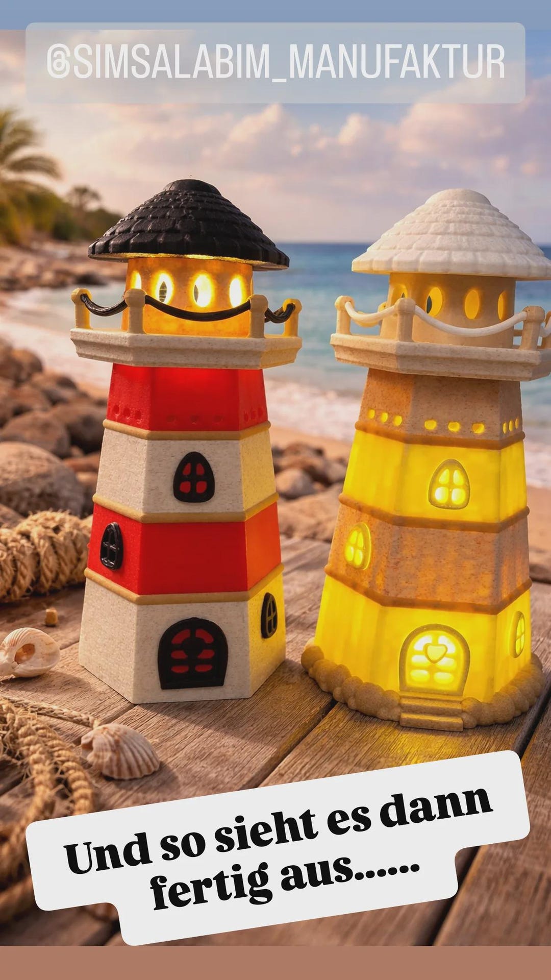 3d-printed Lighthouse With LED Lighting – Maritime Decoration Made of ...