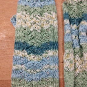 Hand-knitted gloves size 7-8 women, fingerless gloves, cuffs