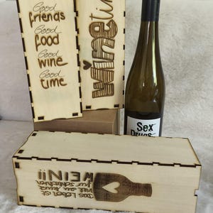 Wooden wine box, customizable, individual