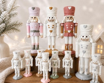 3D printed nutcracker | modern Christmas decoration | minimalist decorative figure | Christmas gift idea | various sizes & colors