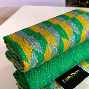 Yellow Kente Patterned Microfleece Cloak