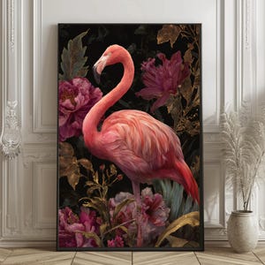 Whimsical Flamingo Print: Bold Pink Dopamine Decor (Digital Download)