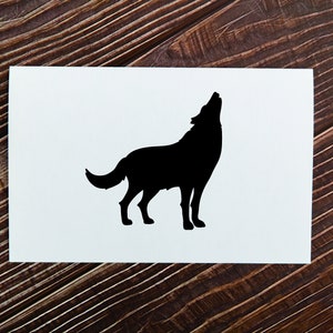 Vinyl Decal Howling Wolf Transfer Sticker For Walls Vehicle RV Trailer Made With Premium Quality Vinyl Lots Of Sizes & Colors Available