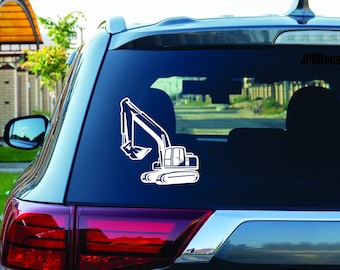Excavator Decal: Premium Quality Outdoor Vinyl, Style #4