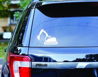 Excavator Vinyl Decal - Premium Outdoor Sticker