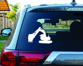 Excavator Decal: Durable Outdoor Vinyl Transfer Sticker