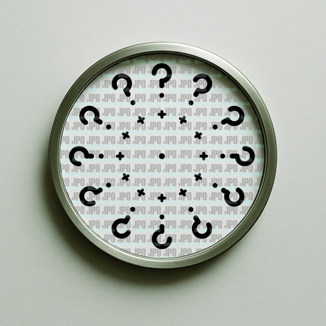 Question Mark Clock Design Question Mark Clock Face Decal – Vintage Restoration, DIY Repair - Etsy