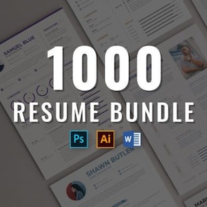 1000 Resume Templates BUNDLE, Digital Products - Etsy