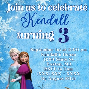 Frozen Custom Birthday Invitation