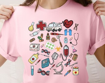 Medical Doodle Shirt: Gift for Medical/Nursing Student Anatomy kinesiology