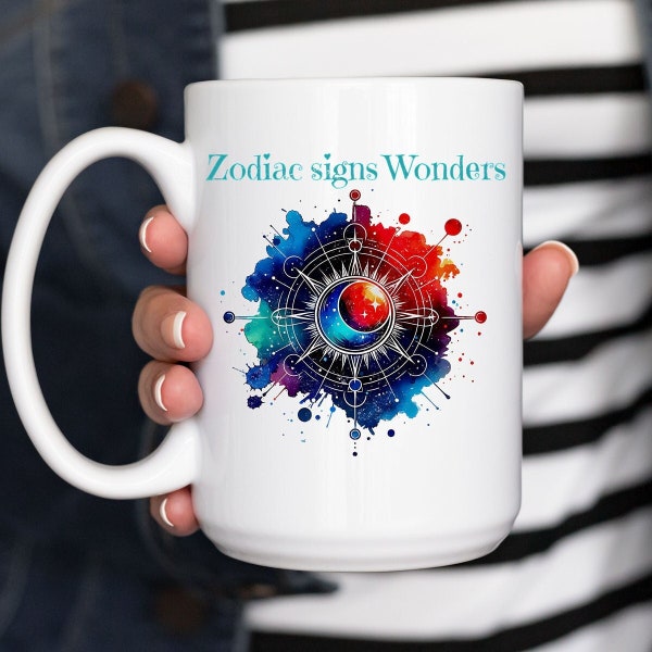 Zodiac Signs Ceramic Mug - Horoscope Astrological Drinkware gift for friend Horoscope gifts Zodiac coffee Zodiac lover Astrology-themed