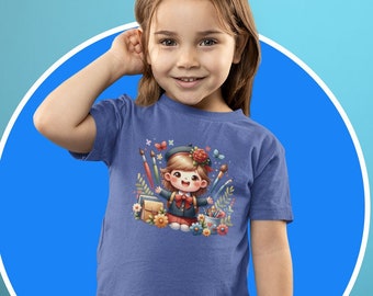 T-shirt coloré à manches courtes pour tout-petits - T-shirt graphique amusant et élégant pour enfants pour tout-petits, vêtements pour garçons, chemise d'école