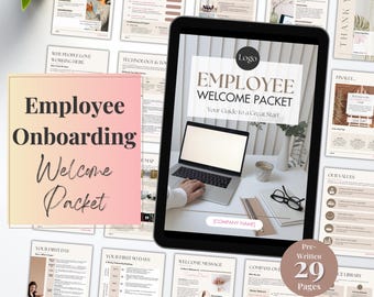 New Hire Welcome Packet Template Fully Customizable Employee Onboarding Guide  For Modern Businesses HR Induction Kit New Starter Handbook