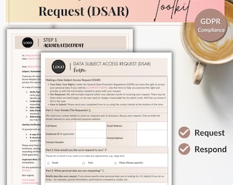 Customizable DSAR Toolkit: GDPR Data Request Form & Templates (Digital Download)