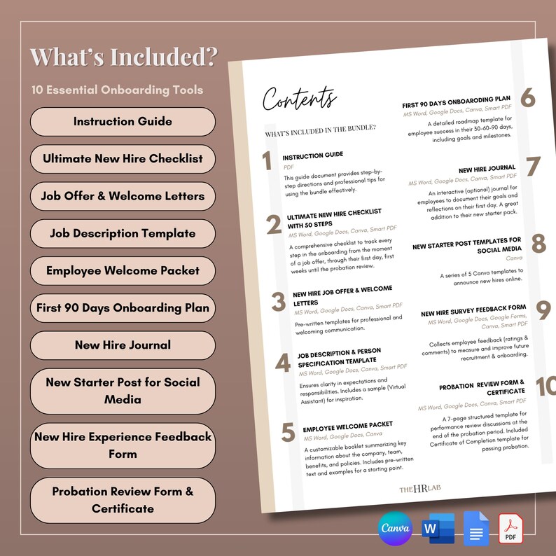 Employee Onboarding Bundle: HR Templates, Checklists, Welcome Packet ...
