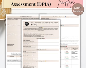 Customizable DPIA Template: Data Protection Impact Assessment Tool (Fillable PDF)