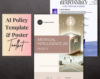 AI Policy Template & Poster: Customizable HR Toolkit