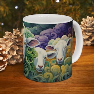 Sheep Mug, Sheep Lover Mug, Rancher Mug, Animal Lover Gift, Cute Sheep Mug, Gift For Sheep Lovers, Cute Sheep Coffee Cup, Cute Sheep Tea Cup