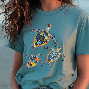 Turtle Shirt- Sea Turtle Shirt- Aesthetic Tee- Unique Turtle Shirt- Ocean Life Shirt- Turtle Lover Shirt- Turtle Gift- Comfort Colors Turtle