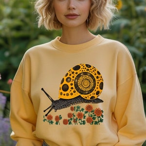 Snail Sweatshirt- Garden Snail Shirt- Garden Sweatshirt- Snail Lover- Gift For Gardener- Floral Sweatshirt- Funny Snail Shirt- Cottagecore