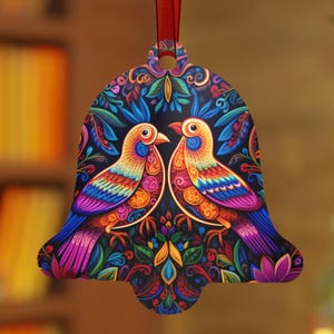 Two Turtle Doves, Turtle Doves, Stylized Turtle Doves, Turtle Doves ornament, Christmas ornament, Turtle Doves Xmas Ornament