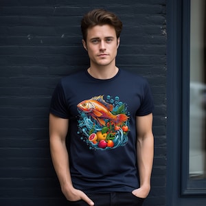 Fish And Fruit Shirt, Fish Shirt, Fruit Shirt, Frutiger Metro Shirt, Frutiger Aero Shirt, Vector Metro Shirt, Weird Shirt, Weird Gift