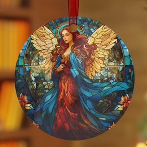 Christmas Angel, Angel, Christmas Ornament, Holiday Ornament, Stained Glass, Christmas Decoration, Xmas Ornament, Xmas Angel, Tree Ornament